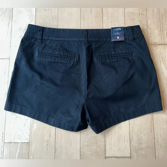 J. Crew Women’s Classic Chino 3.5” Inseam 100% Cotton Shorts Black NWT - Picture 5 of 16